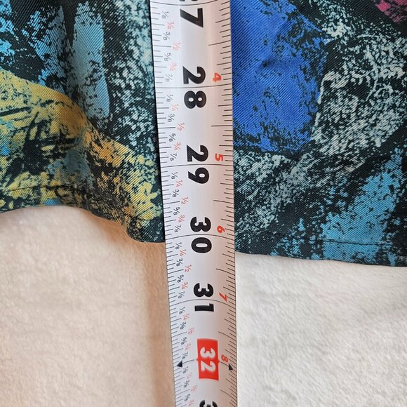 Basic Elements Abstract Shirt 100% Silk Size M Collared Long Sleeve Button Down - Picture 6 of 10